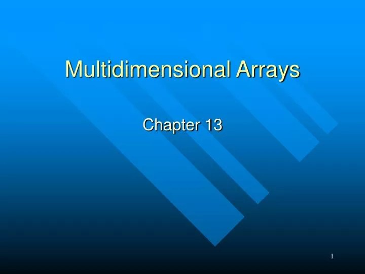 PPT Multidimensional Arrays PowerPoint Presentation, free download