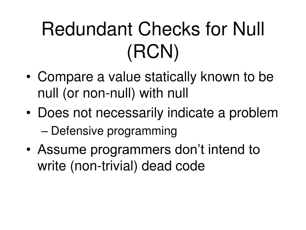 PPT Evaluating and Tuning a Static Analysis to Find Null Pointer Bugs