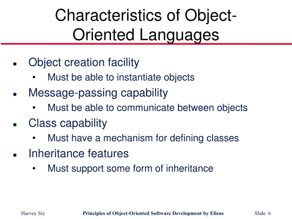 PPT ObjectOriented Programming Languages PowerPoint Presentation