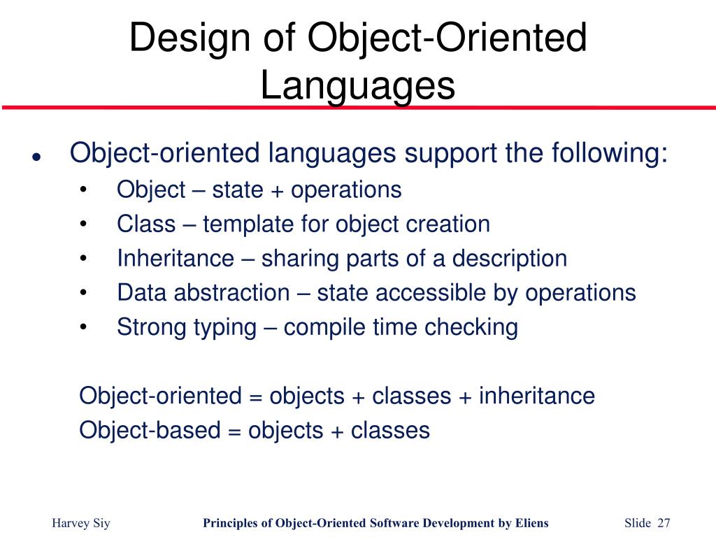 PPT ObjectOriented Programming Languages PowerPoint Presentation