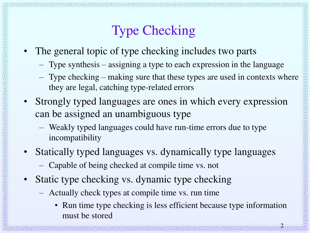 PPT Compiler Design 16. Type Checking PowerPoint Presentation, free