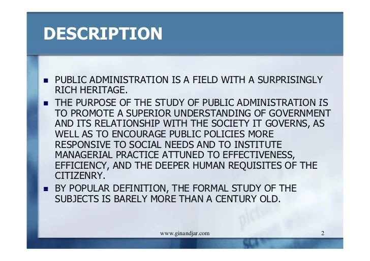 Public Administration Concepts and Practice