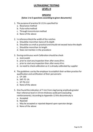 Ultrasonic Testing Specific-01 | DOCX