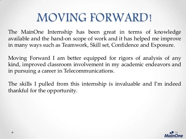End of Internship presentation by John