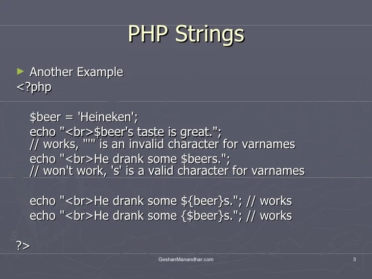 03 Php Array String Functions