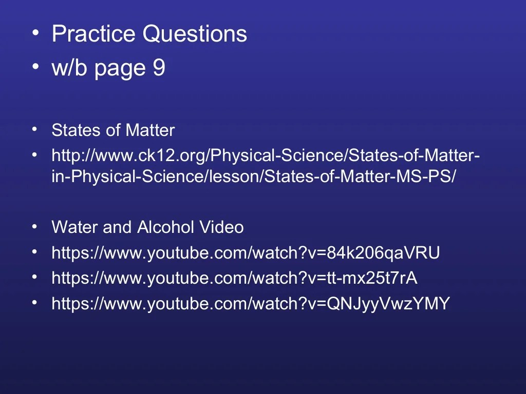 U1L2 Particle theory of matter