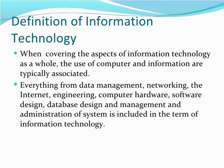 What Is The Definition Of Computer Technology technology