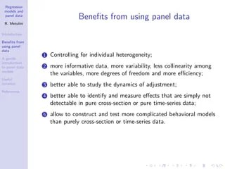 Regression models for panel data | PDF