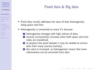 Regression models for panel data | PDF