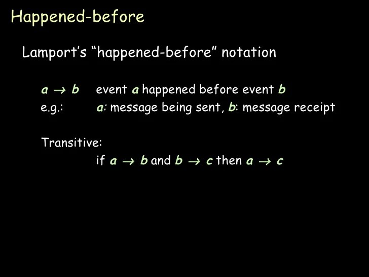 Logical Clocks (Distributed computing)