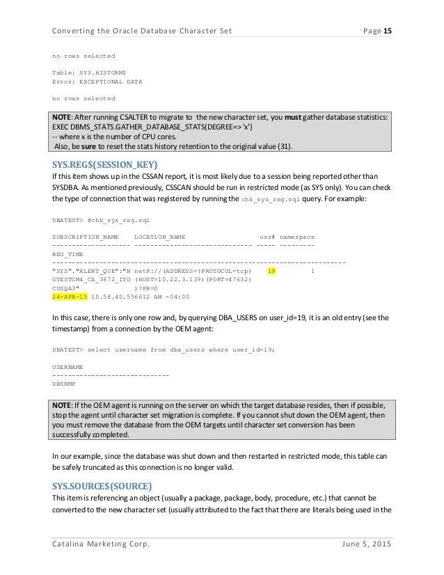 Converting the Oracle Database Character Set