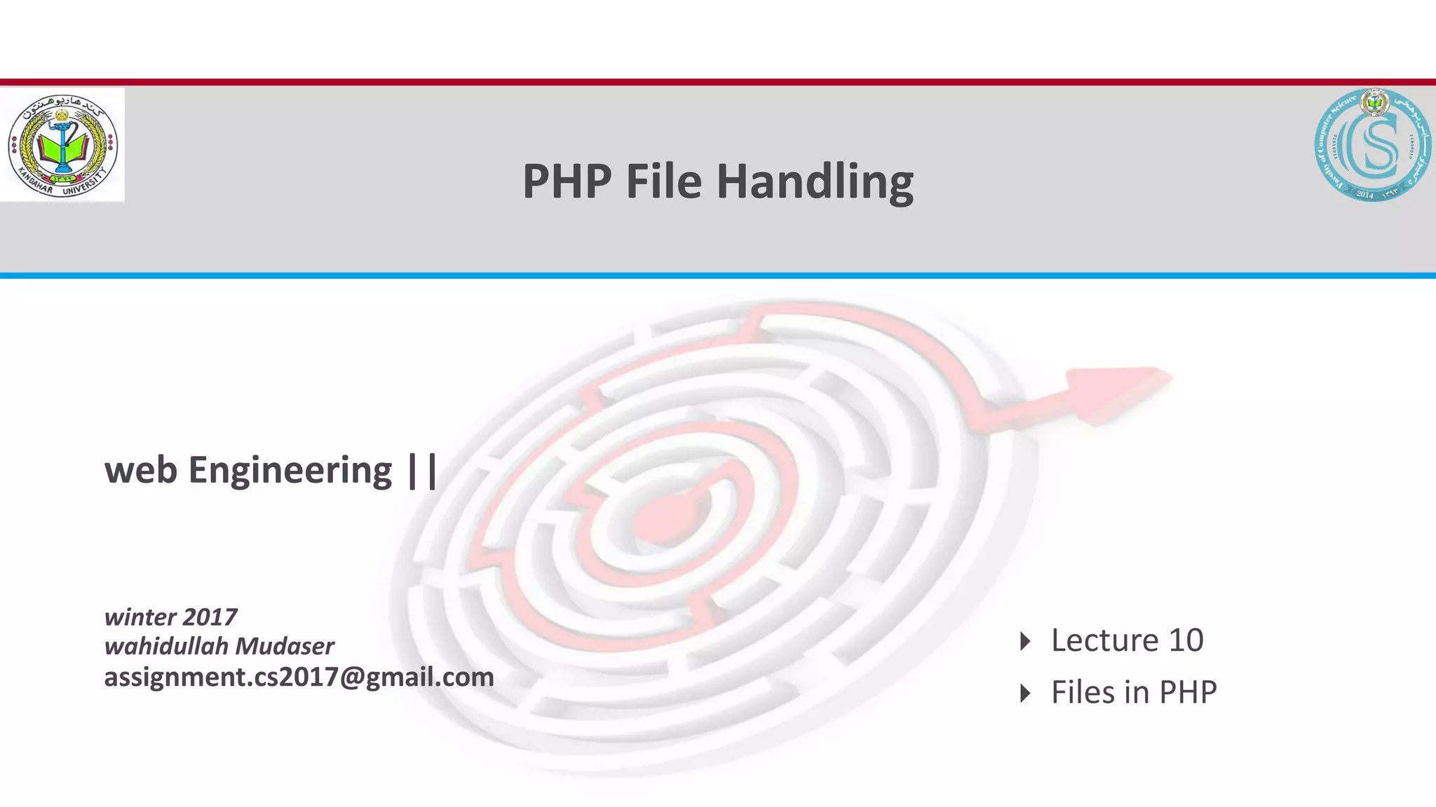 PHP file handling PPT