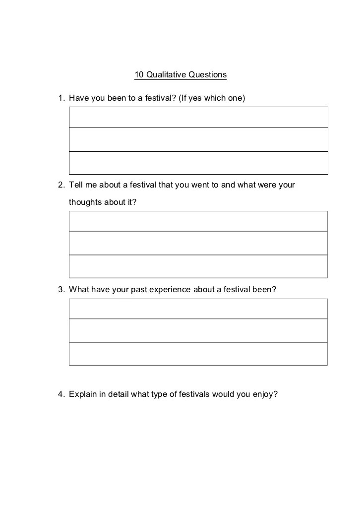 10 qualitative questions