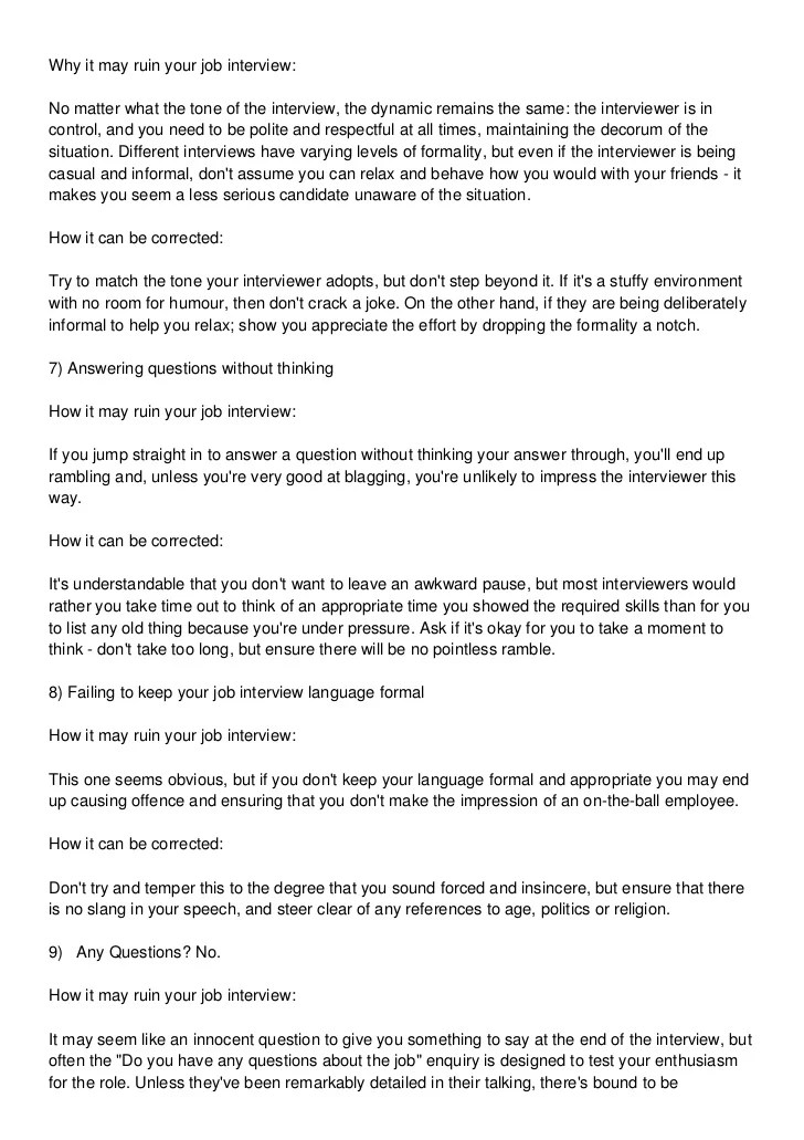common job interview questions