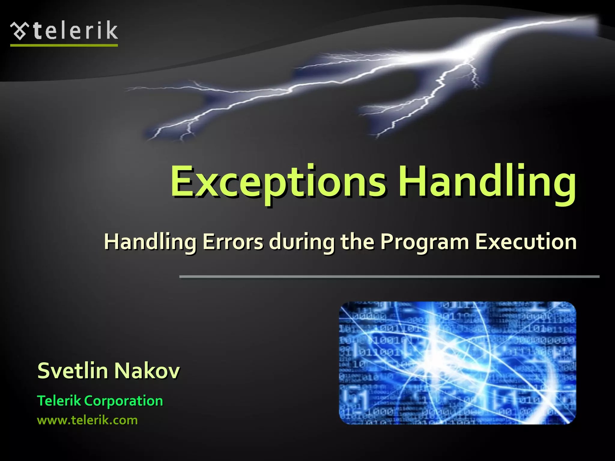 C Exceptions Handling PPT