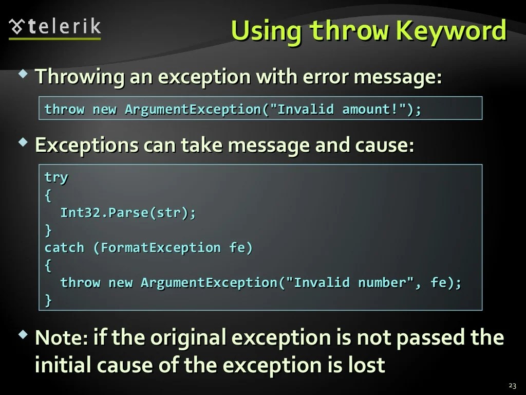 C Exceptions Handling