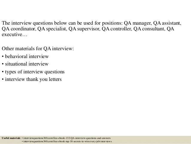 132 qa interview questions and answers pdf
