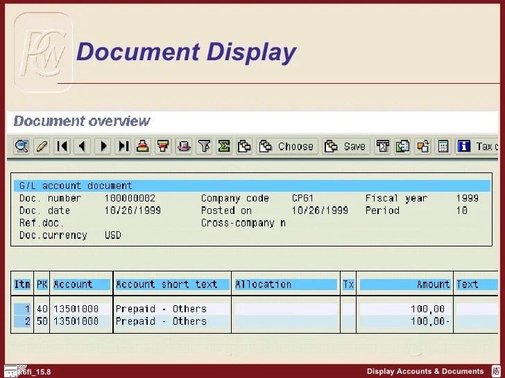 SAP FI Display Accounts And Documents http//sapdocs.info