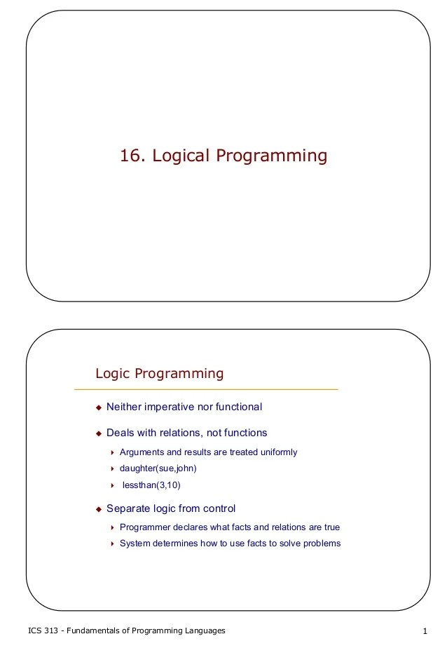 16 logical programming