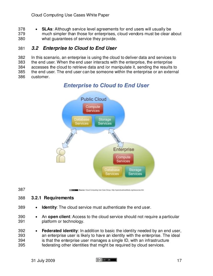 Cloud Computing Use Cases Whitepaper Cloud Computing Use Cases Whitepaper