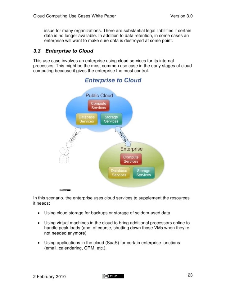 Cloud Computing Use Cases Whitepaper Cloud Computing Use Cases Whitepaper