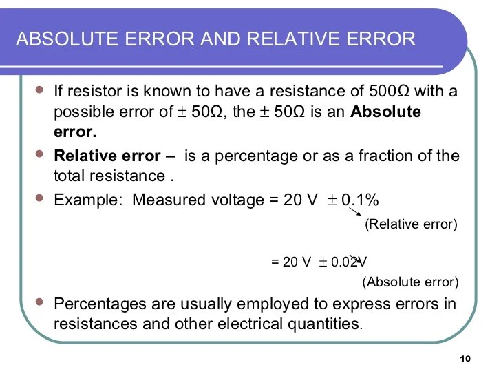 1 measurement and error
