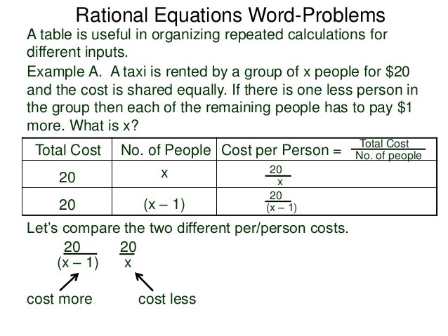 2 5 rational equations wordproblems