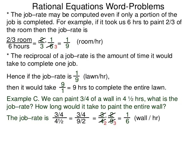 2 5 rational equations wordproblems
