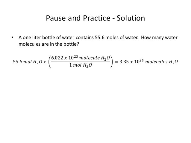 2 6 unit conversion mole conversions atom and molecule to mole