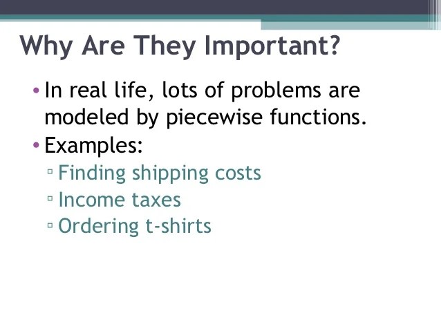 2.7 Piecewise Functions