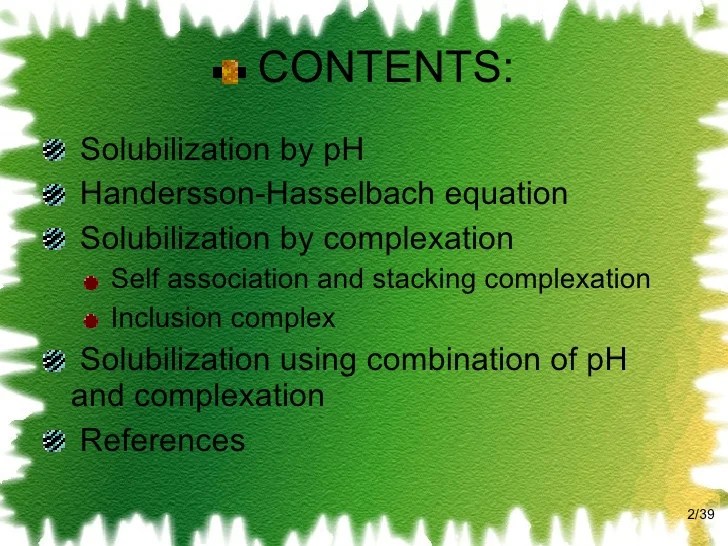 solubility enhancement by pH change & complexation