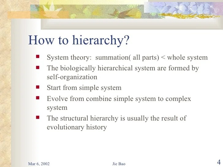 Hierarchical Learning in AI General Problem