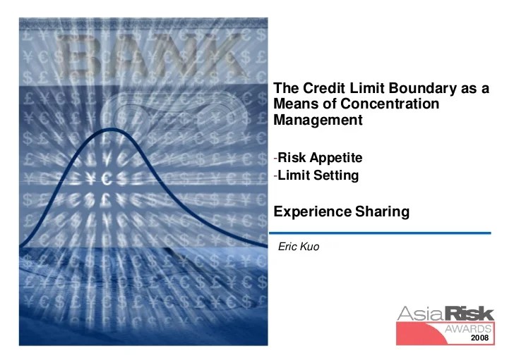 Banking credit concentration management limiting setting