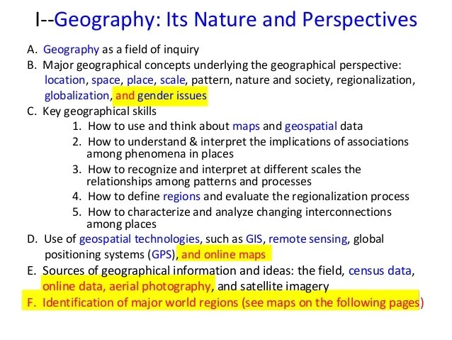 2013 APHG course outline