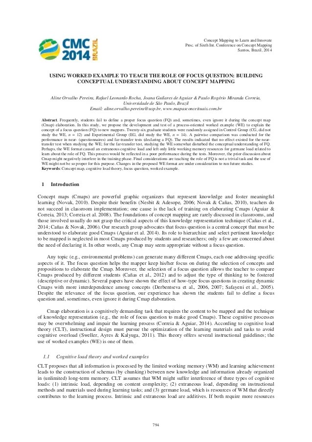 Using worked example to teach the role of focal question building co…