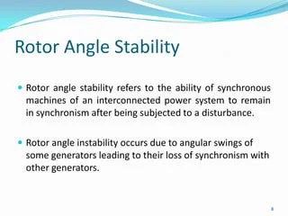 Definition & Classification Of Power System Stability | PPTX