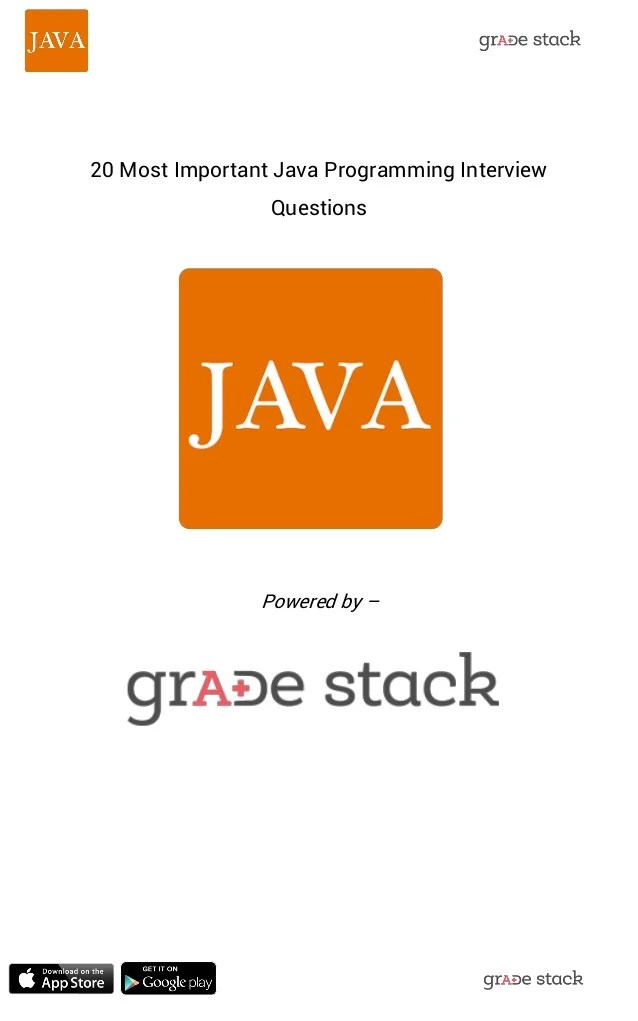 20 most important java programming interview questions