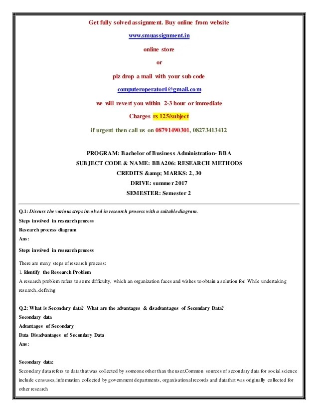 smu BBA 2 sem spring 2018 july/aug 2018 exam solved assignment