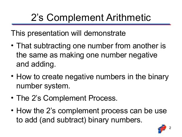 2s complement arithmetic