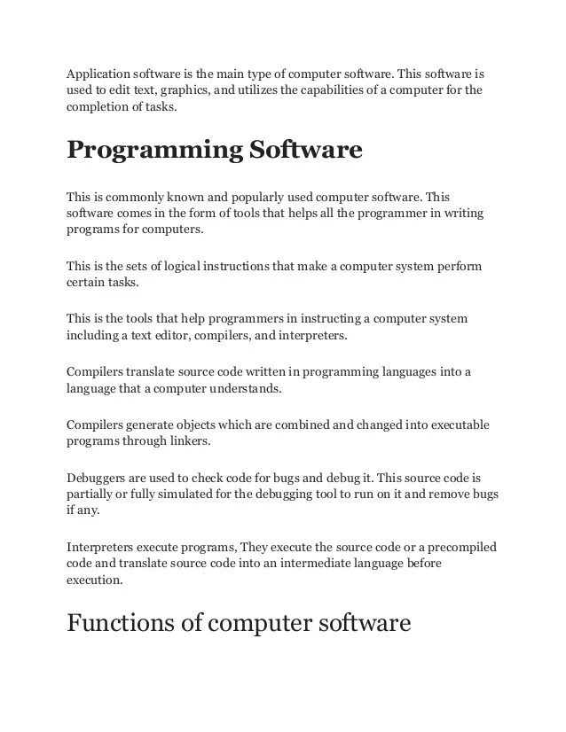 Computer Hardware And Software Types, Functions, Difference between