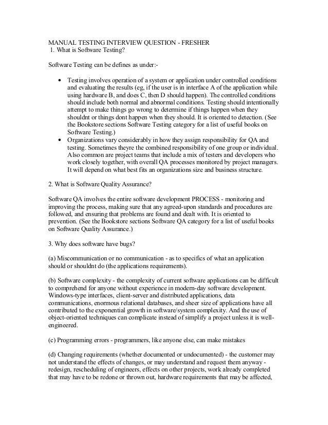 36095306 manualtestinginterviewquestionfreshers