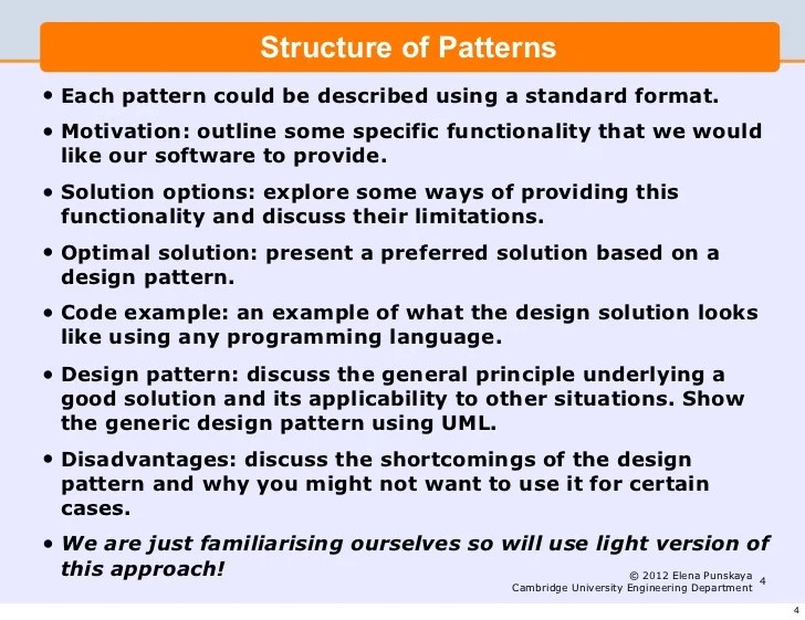 Lecture 5 Software Engineering and Design Design Patterns