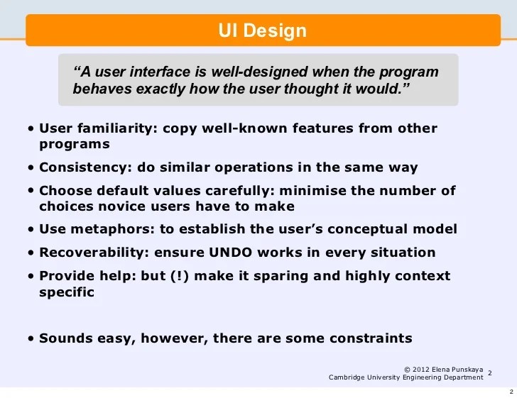 Establish A User Interface
