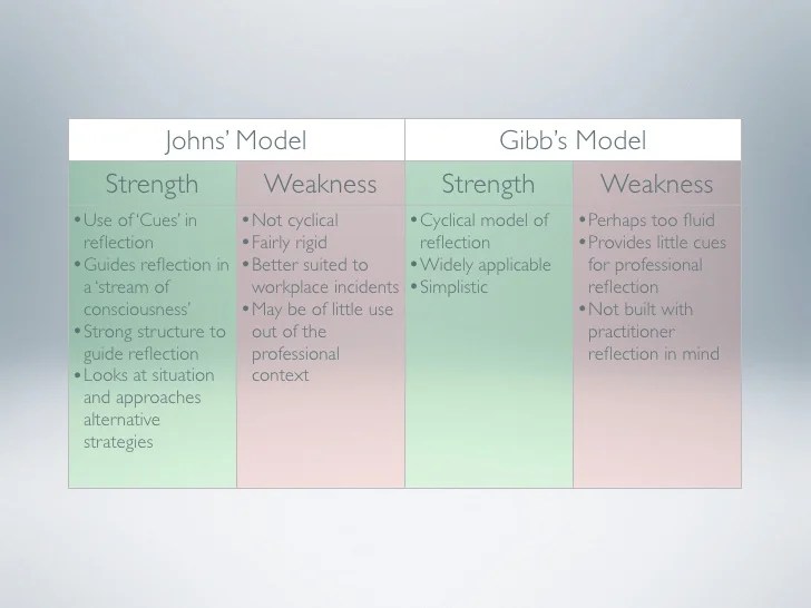 Rolfe model of reflection essay structure
