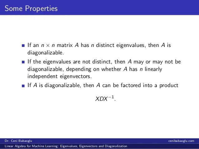 4. Linear Algebra for Machine Learning Eigenvalues, Eigenvectors and…