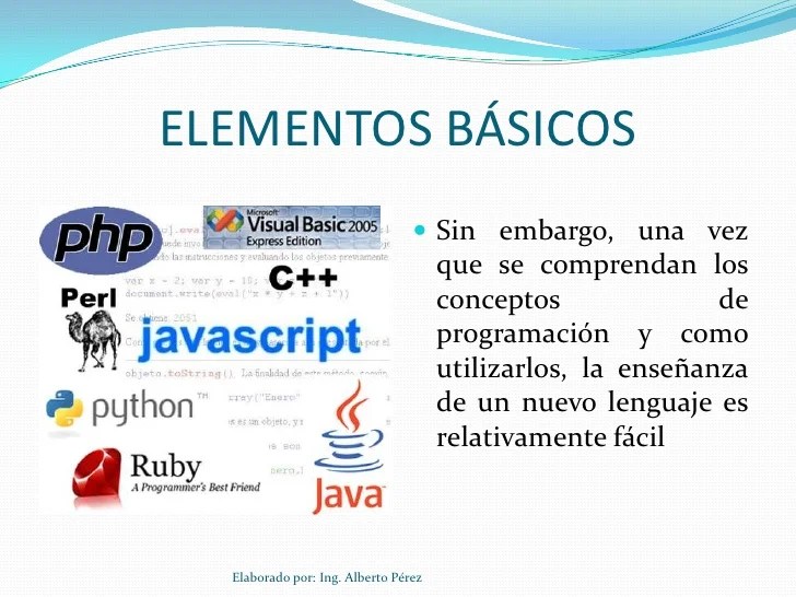 3. Elementos basicos de un programa