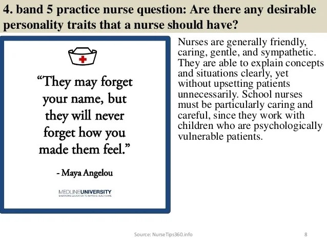 40 band 5 practice nurse interview questions and answers pdf