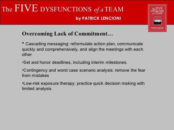 The 5 dysfunctions of a team Management Presentation