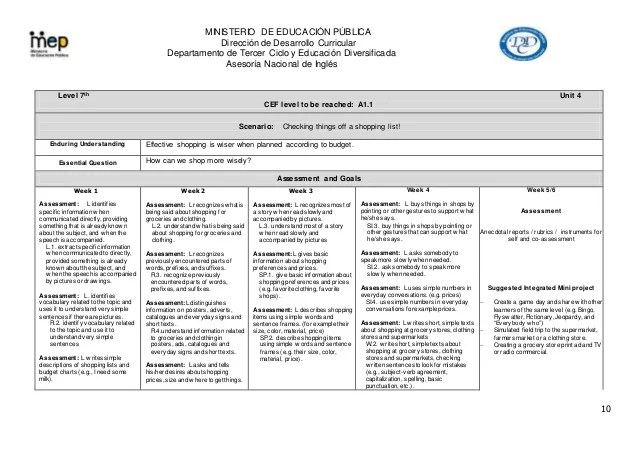 7th grade Scope and Sequence