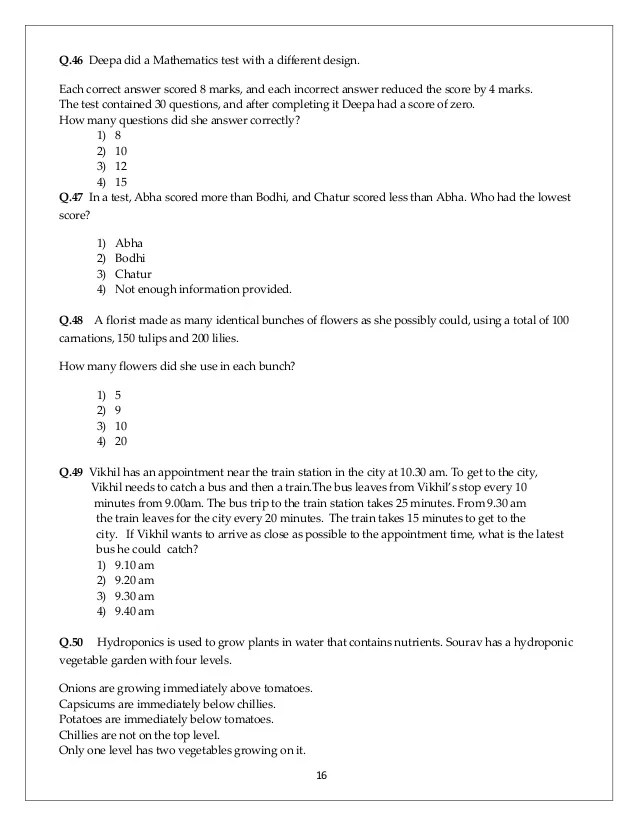 Problem Solving Assessment Sample Question Paper for class IX